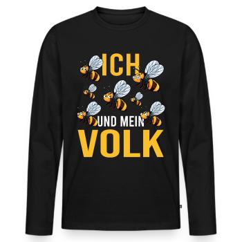 Me and my colony Bees Beekeeping Honey - Men's Premium Organic Long Sleeve Shirt - black - Front - Nico (187cm)