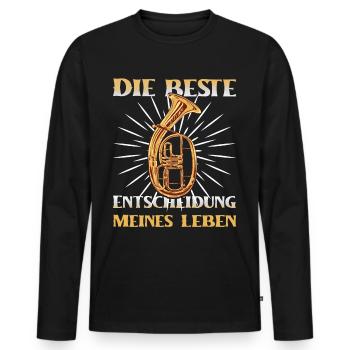La meilleure décision de ma vie Ten - T-shirt manches longues Premium bio Homme - noir - Devant - Nico (187cm)