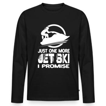 Encore un jet ski Je promets Jet Ski Jet Skis - T-shirt manches longues Premium bio Homme - noir - Devant - Nico (187cm)
