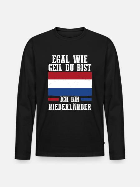 Netherlands Netherlands Holland - Men's Premium Organic Long Sleeve Shirt - black