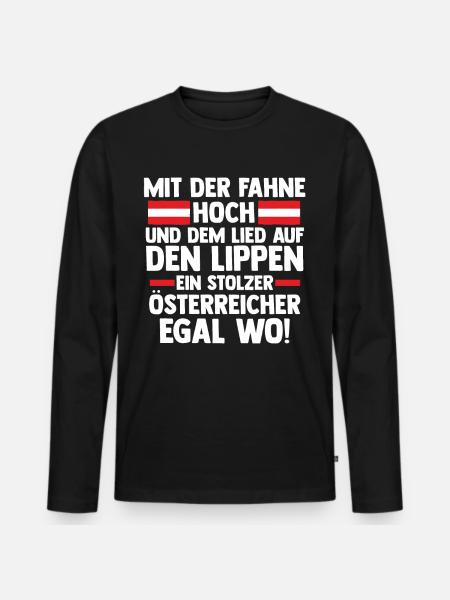 Austrians Austria - Men's Premium Organic Long Sleeve Shirt - black