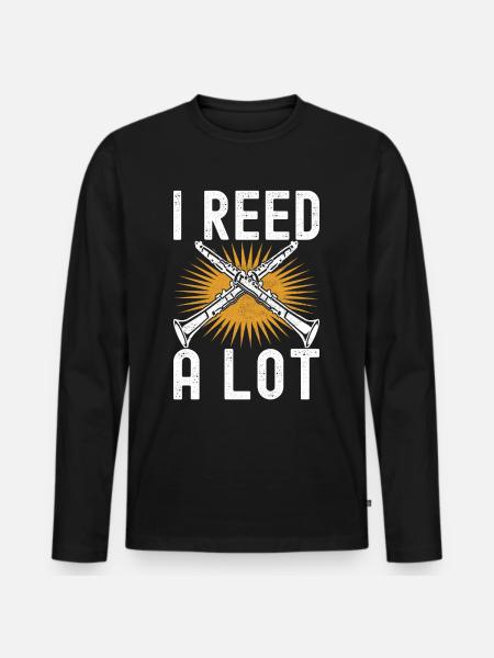 Clarinet Wind Instrument Clarinet player - Men's Premium Organic Long Sleeve Shirt - black