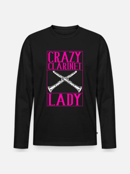Clarinet Wind Instrument Clarinet player - Men's Premium Organic Long Sleeve Shirt - black