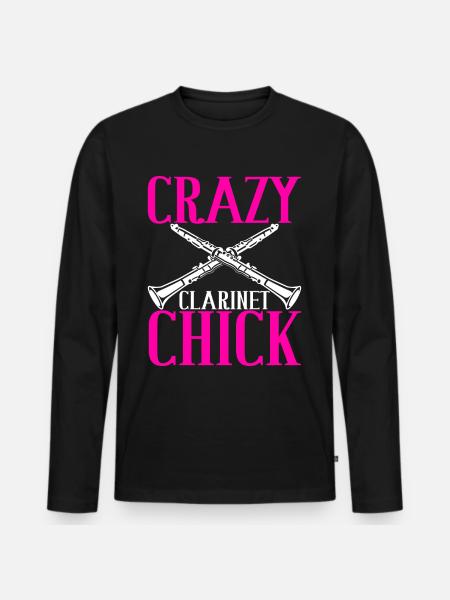 Clarinet Wind Instrument Clarinet player - Men's Premium Organic Long Sleeve Shirt - black