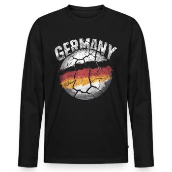 Germany German German GER Almanya Alemania - Men's Premium Organic Long Sleeve Shirt - black - Front - Nico (187cm)