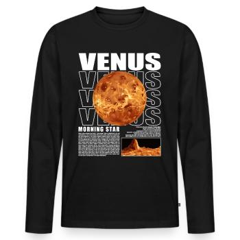 Venus Planet Weltraum Kosmologie Astronomie - Männer Premium Bio Langarmshirt - Schwarz - Vorne - Nico (187cm)