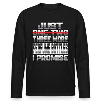 Encore un flacon de parfum que je promets Parfüm - T-shirt manches longues Premium bio Homme - noir - Devant - Nico (187cm)