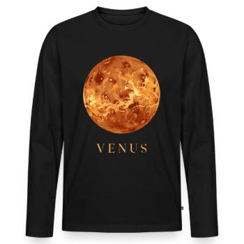 Venus Planet Astrophysik Kosmologie Weltraum - Männer Premium Bio Langarmshirt - Schwarz - Vorne - Nico (187cm)