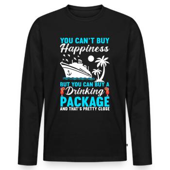Kreuzfahrt Urlaub Kreuzfahrtschiff - Männer Premium Bio Langarmshirt - Schwarz - Vorne - Nico (187cm)