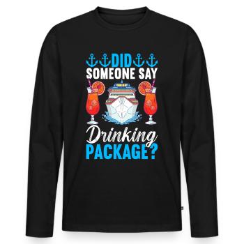 Kreuzfahrt Urlaub Kreuzfahrtschiff - Männer Premium Bio Langarmshirt - Schwarz - Vorne - Nico (187cm)