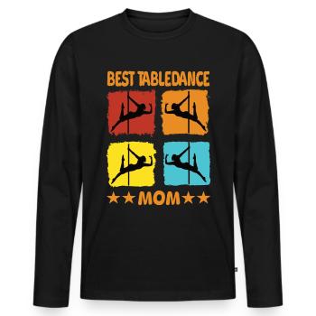 Meilleure maman de danse de table - T-shirt manches longues Premium bio Homme - noir - Devant - Nico (187cm)