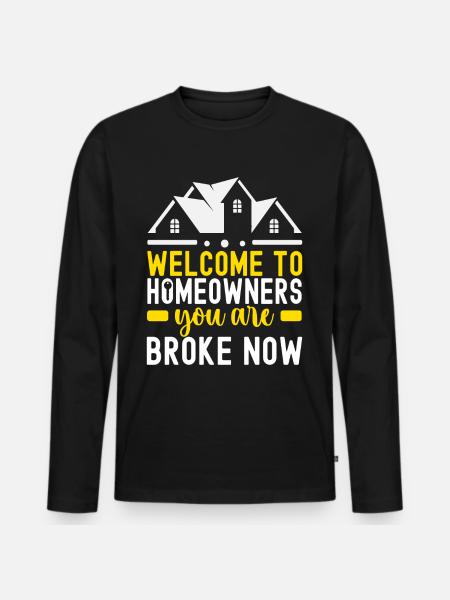 Homeowners Housewarming Party - Men's Premium Organic Long Sleeve Shirt - black