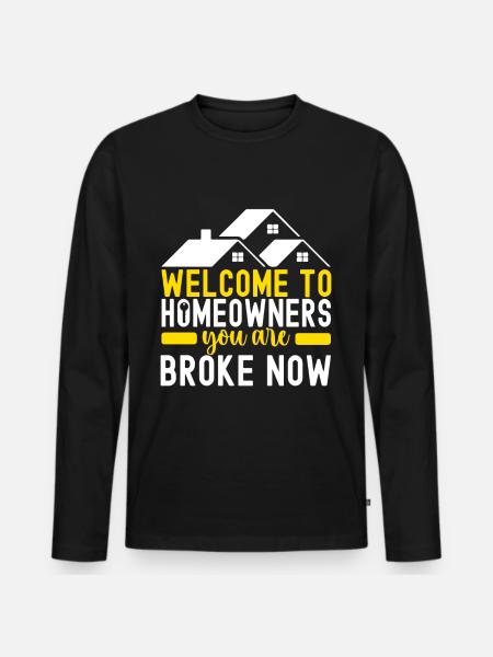 Homeowners Housewarming Party - Men's Premium Organic Long Sleeve Shirt - black