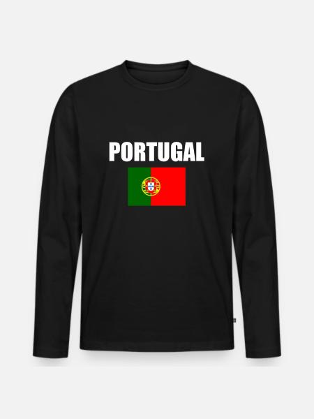 Portugal - Männer Premium Bio Langarmshirt - Schwarz