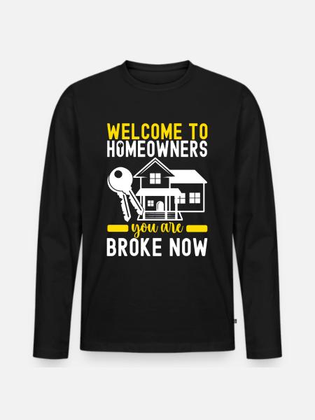 Homeowners Housewarming Party - Men's Premium Organic Long Sleeve Shirt - black