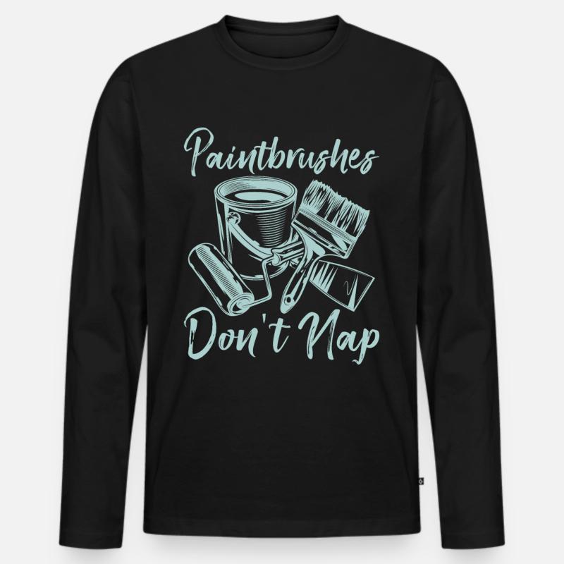 House Painter Dad Unique Gifts - Männer Premium Bio Langarmshirt - Schwarz