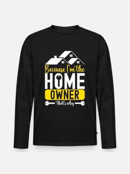 Homeowners Housewarming Party - Men's Premium Organic Long Sleeve Shirt - black