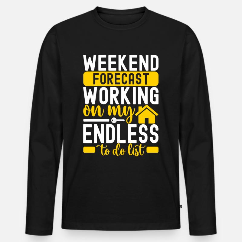 Hausbesitzer Einweihungsparty - Männer Premium Bio Langarmshirt - Schwarz