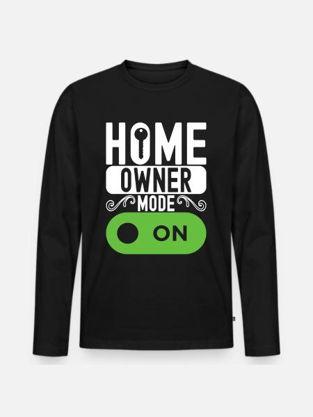 Homeowners Housewarming Party - Men's Premium Organic Long Sleeve Shirt - black