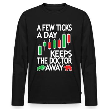 Futures Trading, Futures Trader, Daytrading - Männer Premium Bio Langarmshirt - Schwarz - Vorne - Nico (187cm)