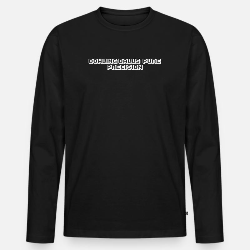 Bowling - Bowling balls, pure precision - Männer Premium Bio Langarmshirt - Schwarz