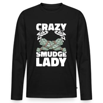 Smudging Smudge Spiritual Healing Incense - Men's Premium Organic Long Sleeve Shirt - black - Front - Nico (187cm)