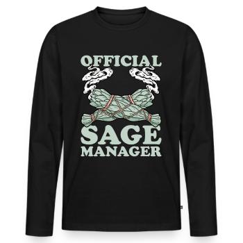 Smudging Smudge Spiritual Healing Incense - Men's Premium Organic Long Sleeve Shirt - black - Front - Nico (187cm)
