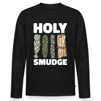 Smudging Smudge Spiritual Healing Incense - Men's Premium Organic Long Sleeve Shirt - black - Front - Nico (187cm)