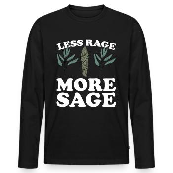 Smudging Smudge Spiritual Healing Incense - Men's Premium Organic Long Sleeve Shirt - black - Front - Nico (187cm)