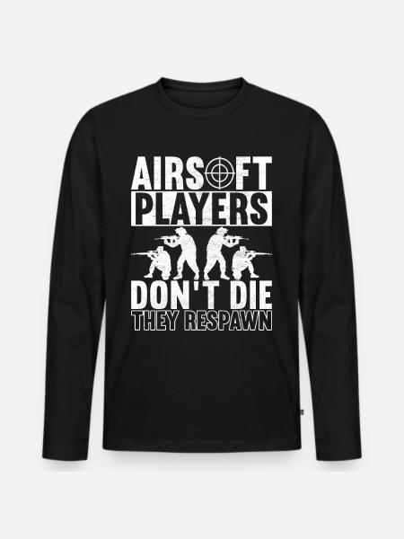 Airsoft Gun Airsoft Hobby - Men's Premium Organic Long Sleeve Shirt - black