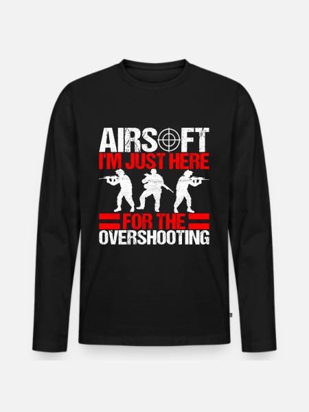 Airsoft Gun Airsoft Hobby - Men's Premium Organic Long Sleeve Shirt - black