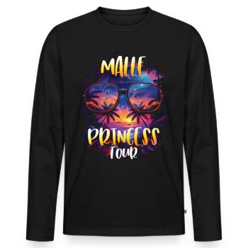 Visite de Malle Princess - T-shirt manches longues Premium bio Homme - noir - Devant - Nico (187cm)