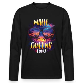 Visite de Malle Queens - T-shirt manches longues Premium bio Homme - noir - Devant - Nico (187cm)