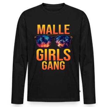 Malle Girls Gang - Männer Premium Bio Langarmshirt - Schwarz - Vorne - Nico (187cm)
