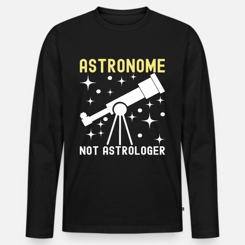 Atronome Astronomie - Männer Premium Bio Langarmshirt - Schwarz