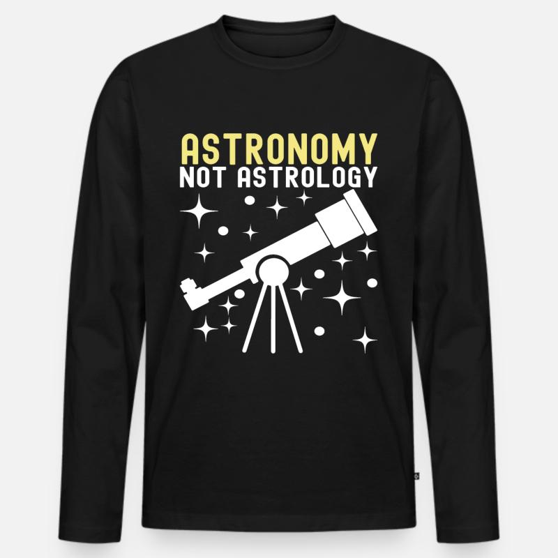 Atronome Astronomie - Männer Premium Bio Langarmshirt - Schwarz