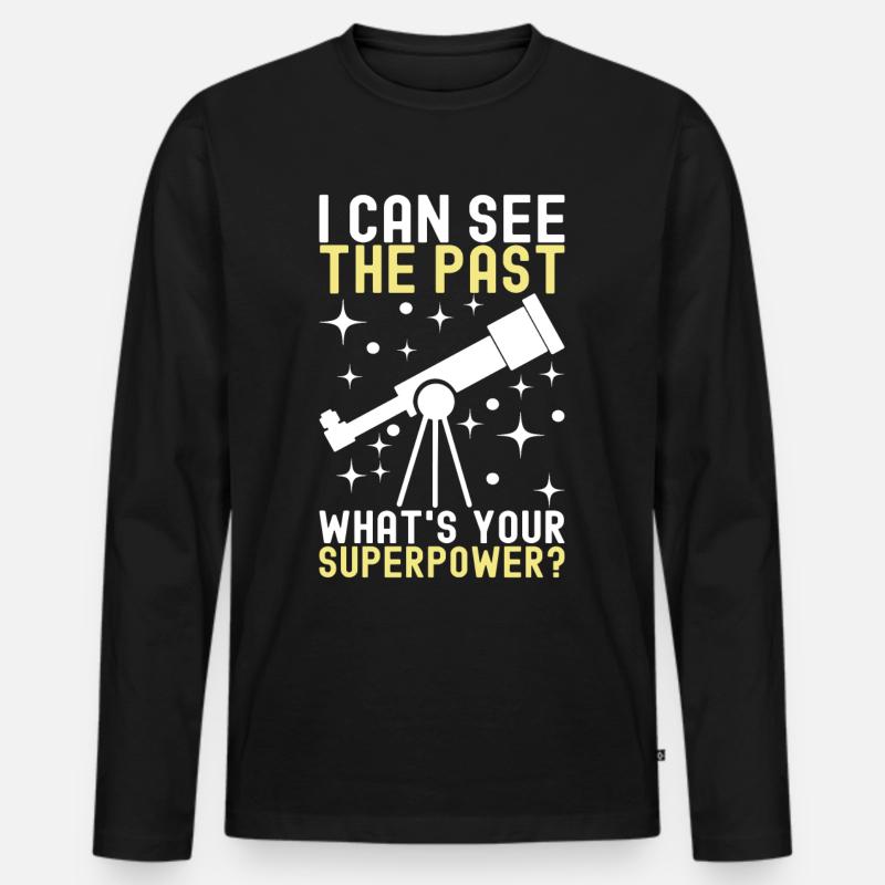 Atronome Astronomie - Männer Premium Bio Langarmshirt - Schwarz