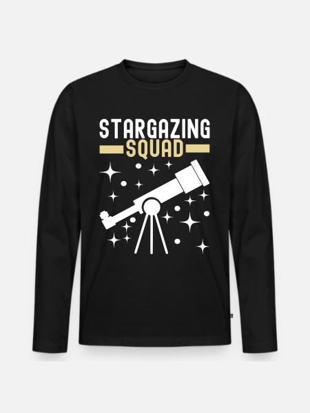 Atronome Astronomy - Men's Premium Organic Long Sleeve Shirt - black