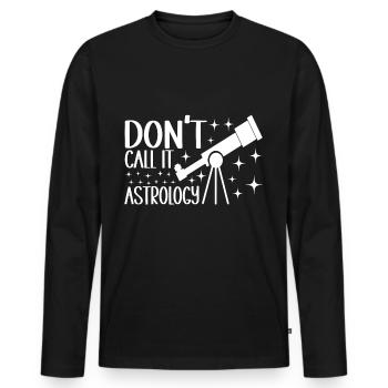 Astronomie astronome - T-shirt manches longues Premium bio Homme - noir - Devant - Nico (187cm)