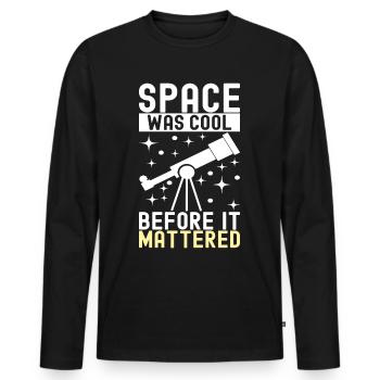 Astronomie astronome - T-shirt manches longues Premium bio Homme - noir - Devant - Nico (187cm)