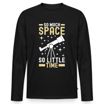 Astronomie astronome - T-shirt manches longues Premium bio Homme - noir - Devant - Nico (187cm)
