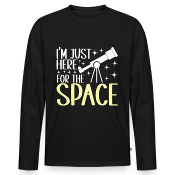Astronomie astronome - T-shirt manches longues Premium bio Homme - noir - Devant - Nico (187cm)