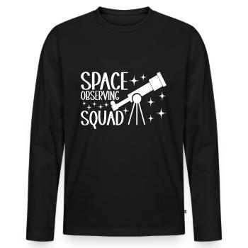 Astronomie astronome - T-shirt manches longues Premium bio Homme - noir - Devant - Nico (187cm)