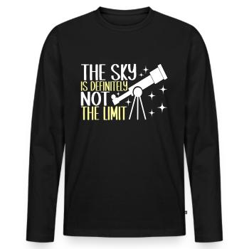 Astronomie astronome - T-shirt manches longues Premium bio Homme - noir - Devant - Nico (187cm)