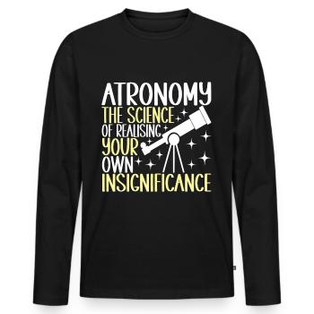 Astronomie astronome - T-shirt manches longues Premium bio Homme - noir - Devant - Nico (187cm)