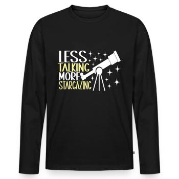 Astronomie astronome - T-shirt manches longues Premium bio Homme - noir - Devant - Nico (187cm)
