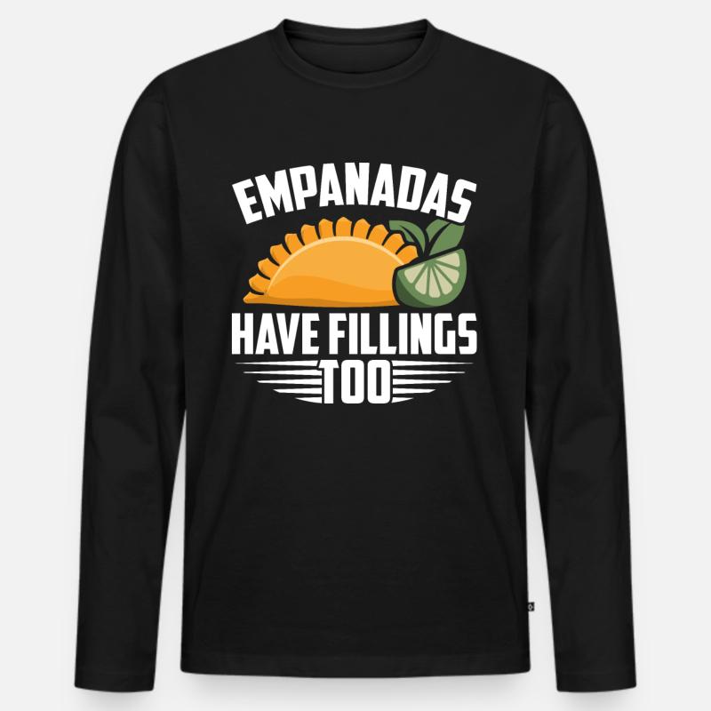 Empanada Spanische Teigtasche Mexikanisch - Männer Premium Bio Langarmshirt - Schwarz