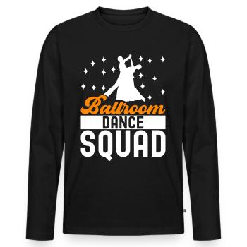 Ballsaal Tanz Ballsaaltänzer Gesellschaftstänzer - Männer Premium Bio Langarmshirt - Schwarz - Vorne - Nico (187cm)