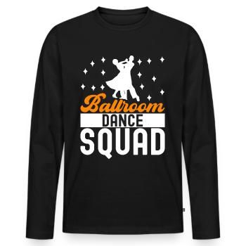 Ballsaal Tanz Ballsaaltänzer Gesellschaftstänzer - Männer Premium Bio Langarmshirt - Schwarz - Vorne - Nico (187cm)