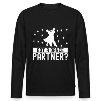 Ballsaal Tanz Ballsaaltänzer Gesellschaftstänzer - Männer Premium Bio Langarmshirt - Schwarz - Vorne - Nico (187cm)